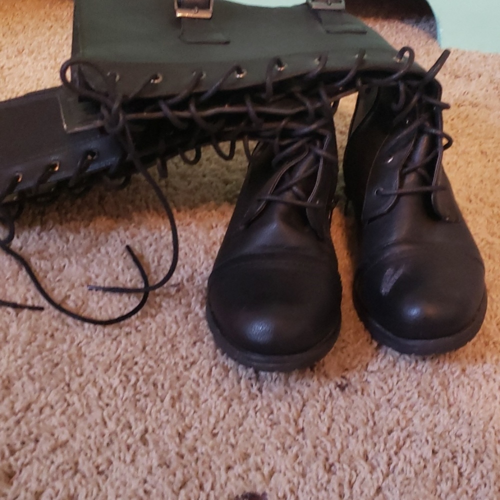 Knee high black boots